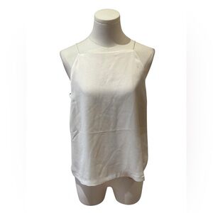 Banana Republic Sleeveless Square Neck Double Layer Top in White Size XS